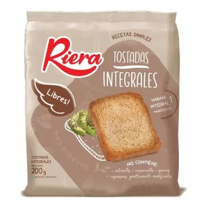 Tostadas Riera Con Harina Integral X 200 Gr