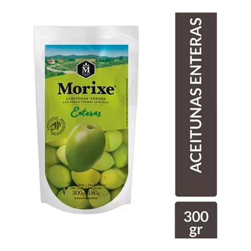 Aceitunas Morixe Verdes Entera X 300 Gr