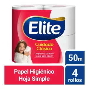Papel Higiénico Elite Cuidado Cla X 4 Unid