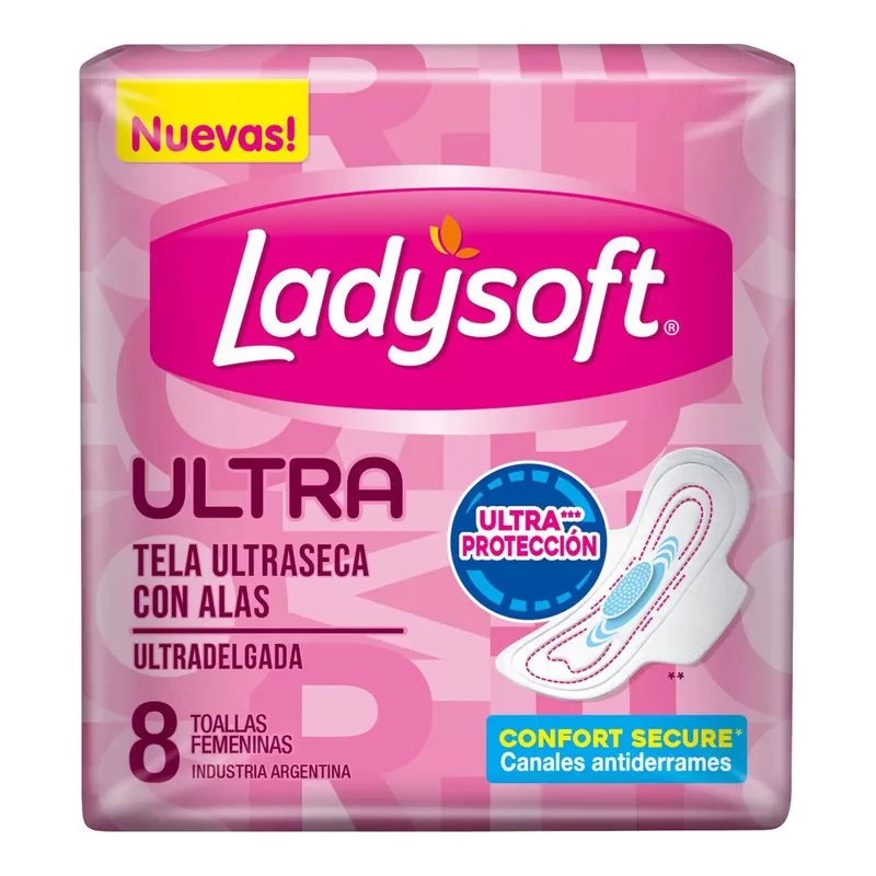 Toalla Ladysoft Ultraseca X 8 Unid