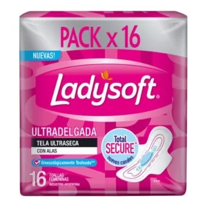 Toalla Ladysoft U/Delgada Anat X 16 Unid