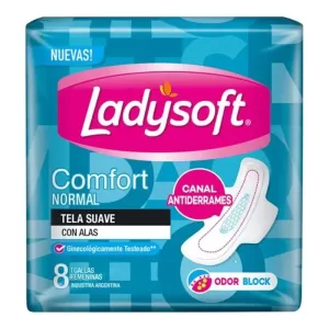 Toalla Ladysoft Comf.Soft Suave X 8 Unid