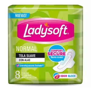 Toalla Ladysoft Normal Ext/Alg X 8 Unid