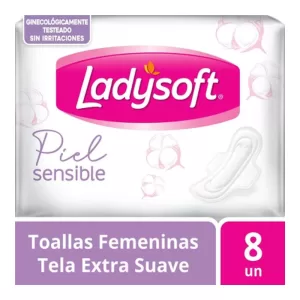 Toalla Ladysoft Para Sensible X 8 Unid