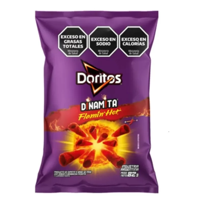 Nachos Doritos Dinamita Flamin X 82 Gr