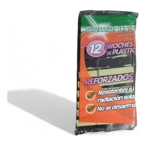 Broches Plasticos Samantha X 12 Unid