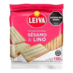 Tostadas De Arroz Leiva Sesamo X 160 Gr