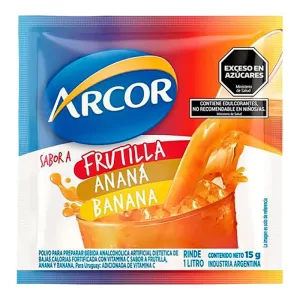 Jugo En Polvo Arcor Frutilla/Anan/ X 15 Gr