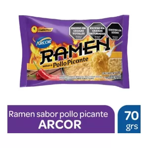Ramen Arcor Sabor Pollo Picante X 70 Gr