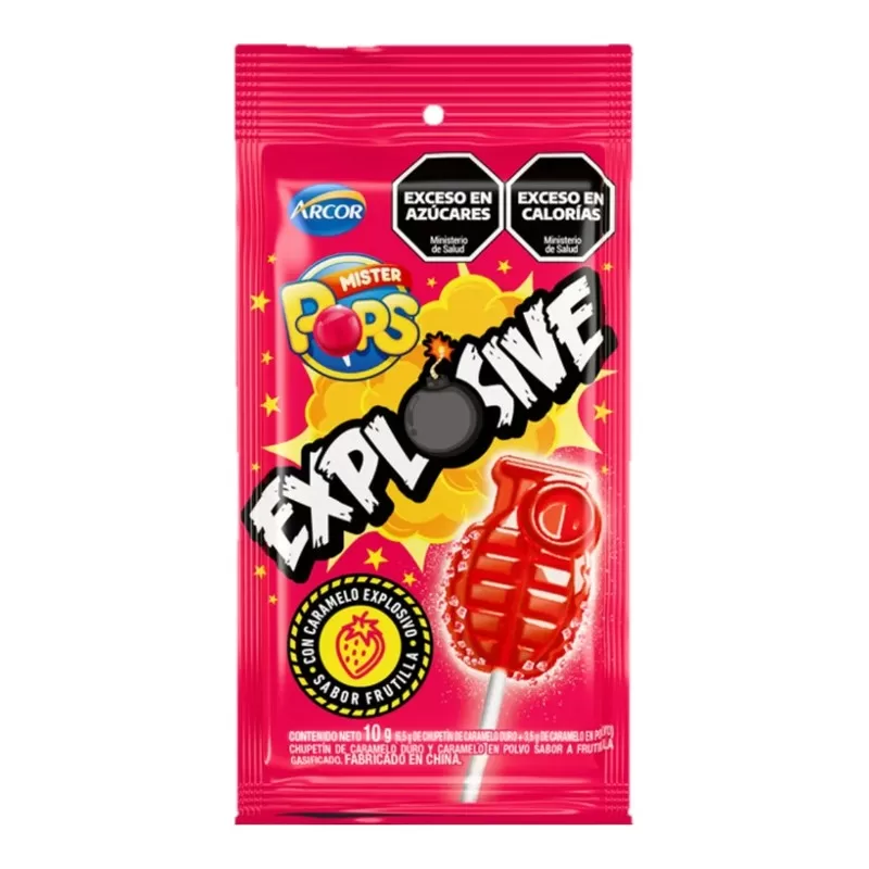 Chupetin Mister Pop Explosive X 10 Unid