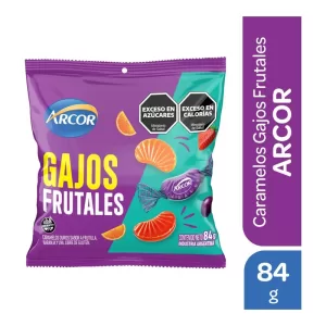 Caramelos Arcor Gajos Frutales X 84 Gr