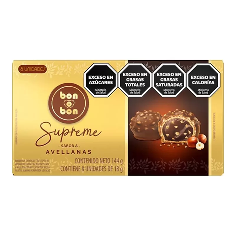Bombón Bon-O-Bon Supreme Chocolate X 144 Gr