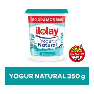 Yogur Ilolay Natural Sin Lacto X 350 Gr