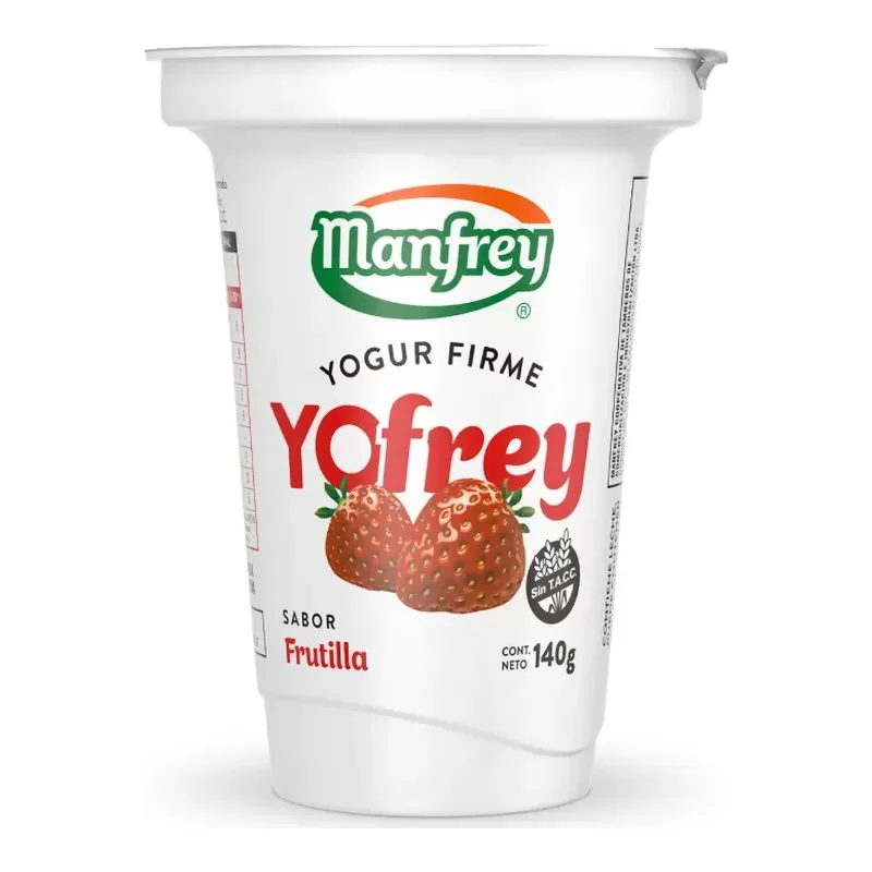 Yogur Manfrey Firme Frutilla X 140 Gr
