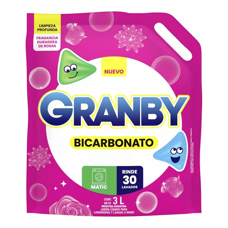 Detergente Ropa Granby Bicarbo X 3 Lt