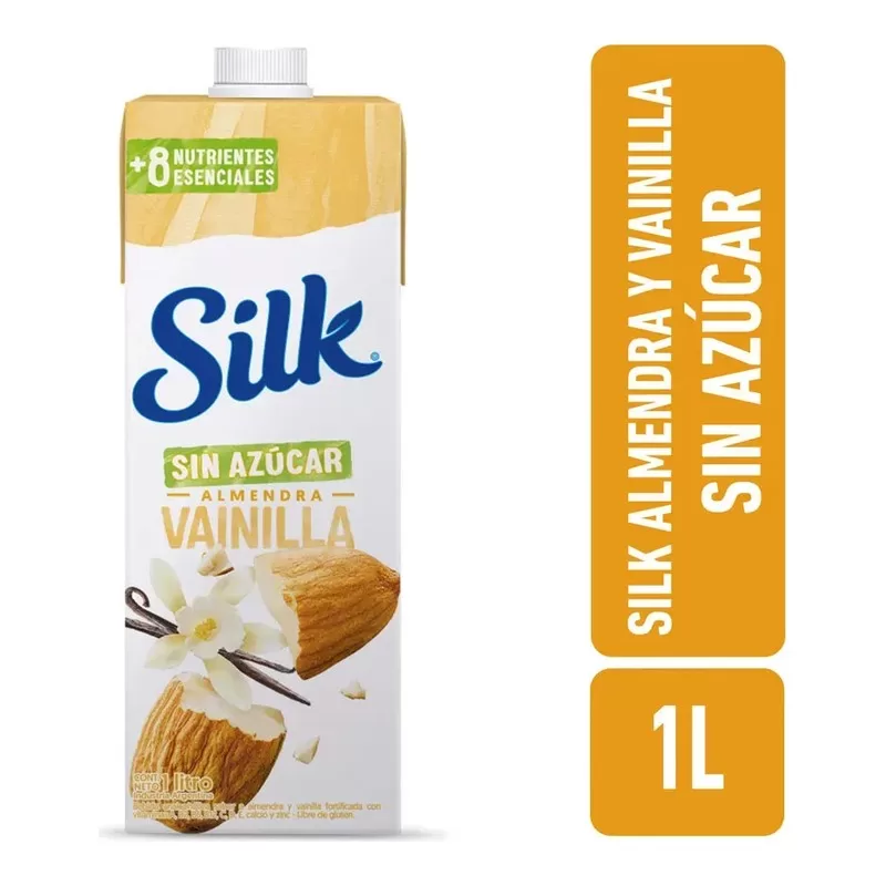 Leche Silk De Almendras Vainilla X 1 Lt