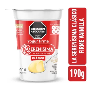 Yogur Serenísima Firme Vainilla X 190 Gr