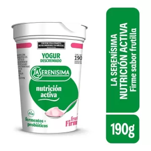 Yogur Serenísima Firme Descremado Frutilla X 190 Gr