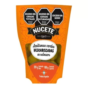 Aceitunas Nucete Verdes Descarozadas X 220 Gr