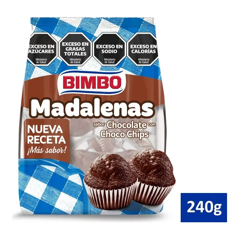 Madalenas Bimbo Chocolate X 240 Gr