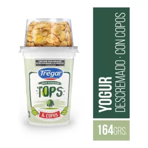 Yogur Tregar Descremado Tops Copos X 164 Gr