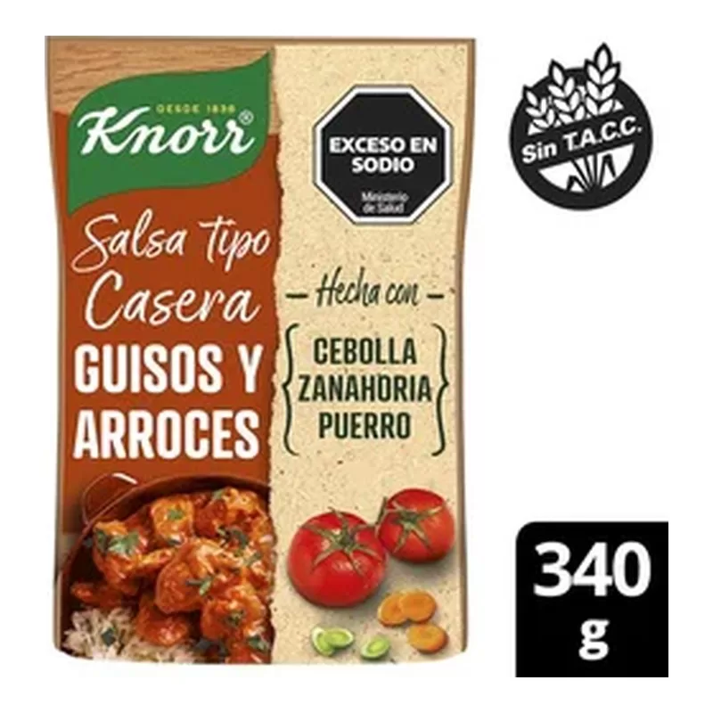 Salsa Knorr Guisos Y Arroces X 340 Gr