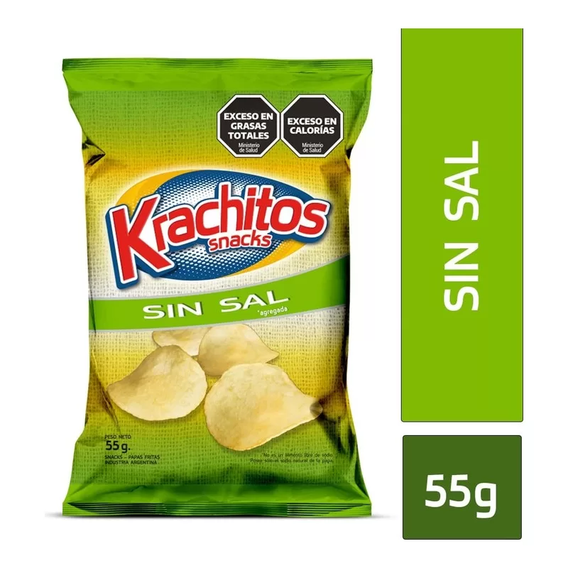 Papas Fritas Krachitos Sin Sal X 55 Gr