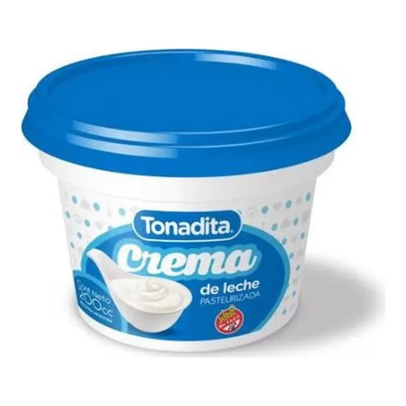 Crema De Leche Tonadita Clásico X 200 Cm3