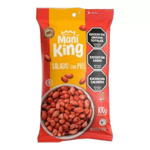 Mani King Salado Con Piel X 100 Gr