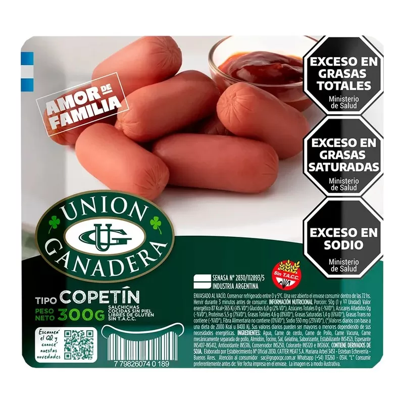 Salchicha Union Ganadera Copet X 300 Gr