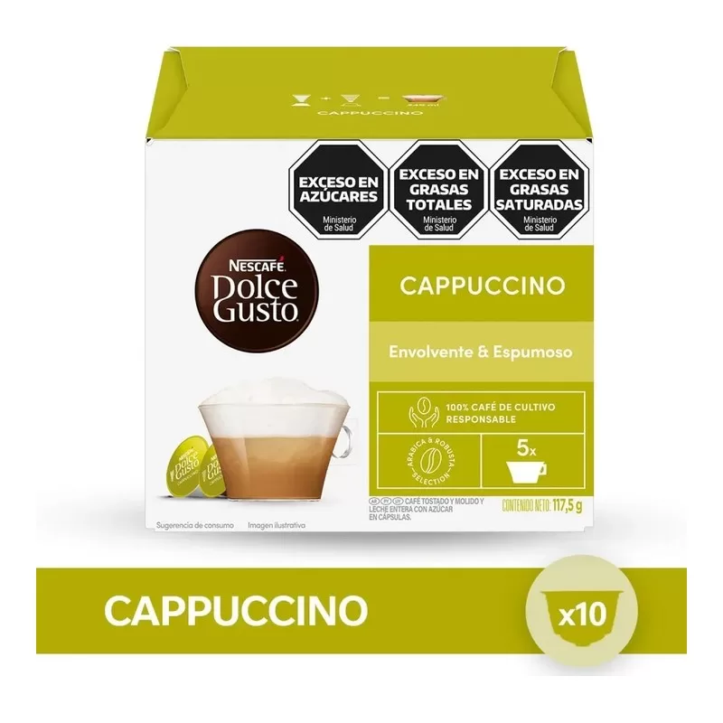 Cápsulas Dolce Gusto Cappuccin X 10 Unid