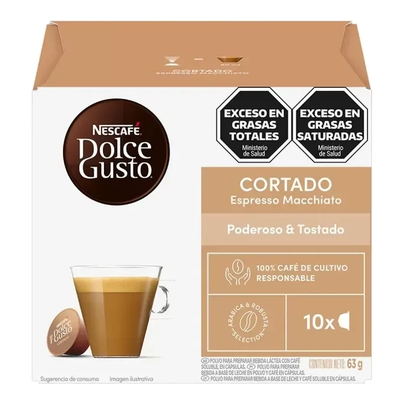 Capsulas Dolce Gusto Cortado X 10 Unid