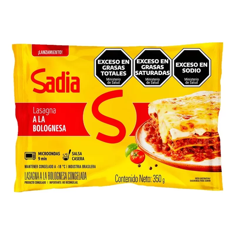 Lasagna Sadia A La Bolognesa X 350 Gr